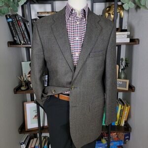 VTG Ralph Lauren Men's Sport Coat Blazer Two Button Basket Woven‎ Wool Size 44L
